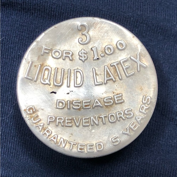 VINTAGE Circa 1930s TIN LIQUID-LATEX 3 /$1.00 Aluminum - Picture 1 of 5